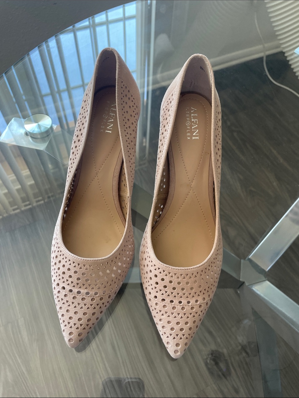 Alfani Step N Flex Women's Jeules Parf Pointed Toe Heels in Nude